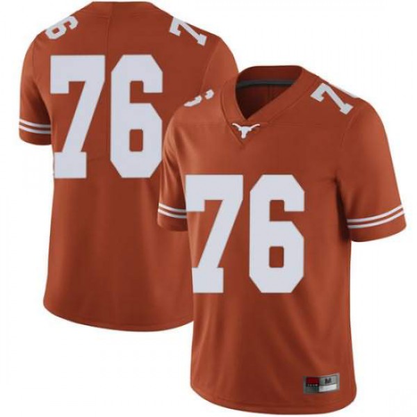 Men's Texas Longhorns #76 Reese Moore Limited Embroidery Jersey Orange